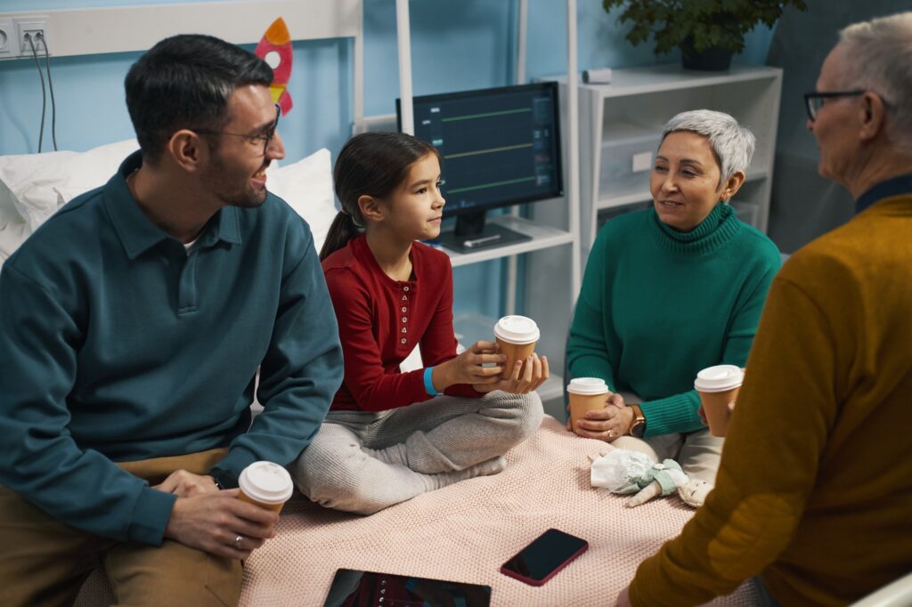 Family Supporting Their Sick Daughter