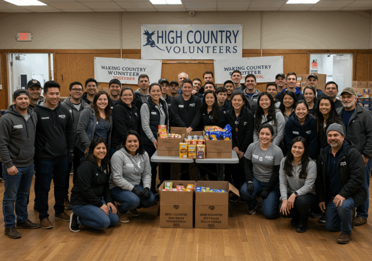 High Country volunteers gather to donate food, aiding local food pantries and helping those in need.
