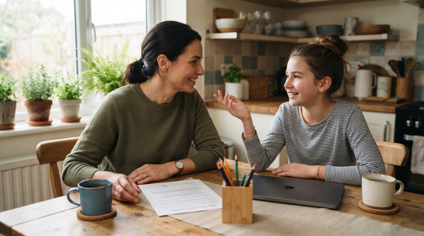 Family conversation about AI chatbots